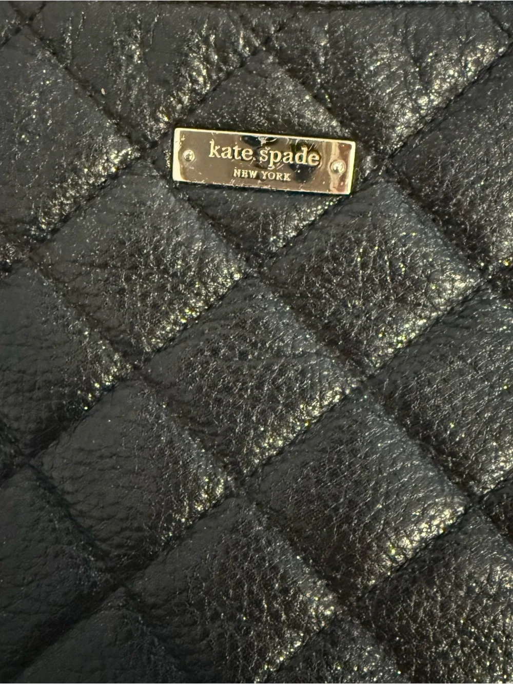 Kate Spade Quilted Chain Strap Women's Crossbody Bag - Black